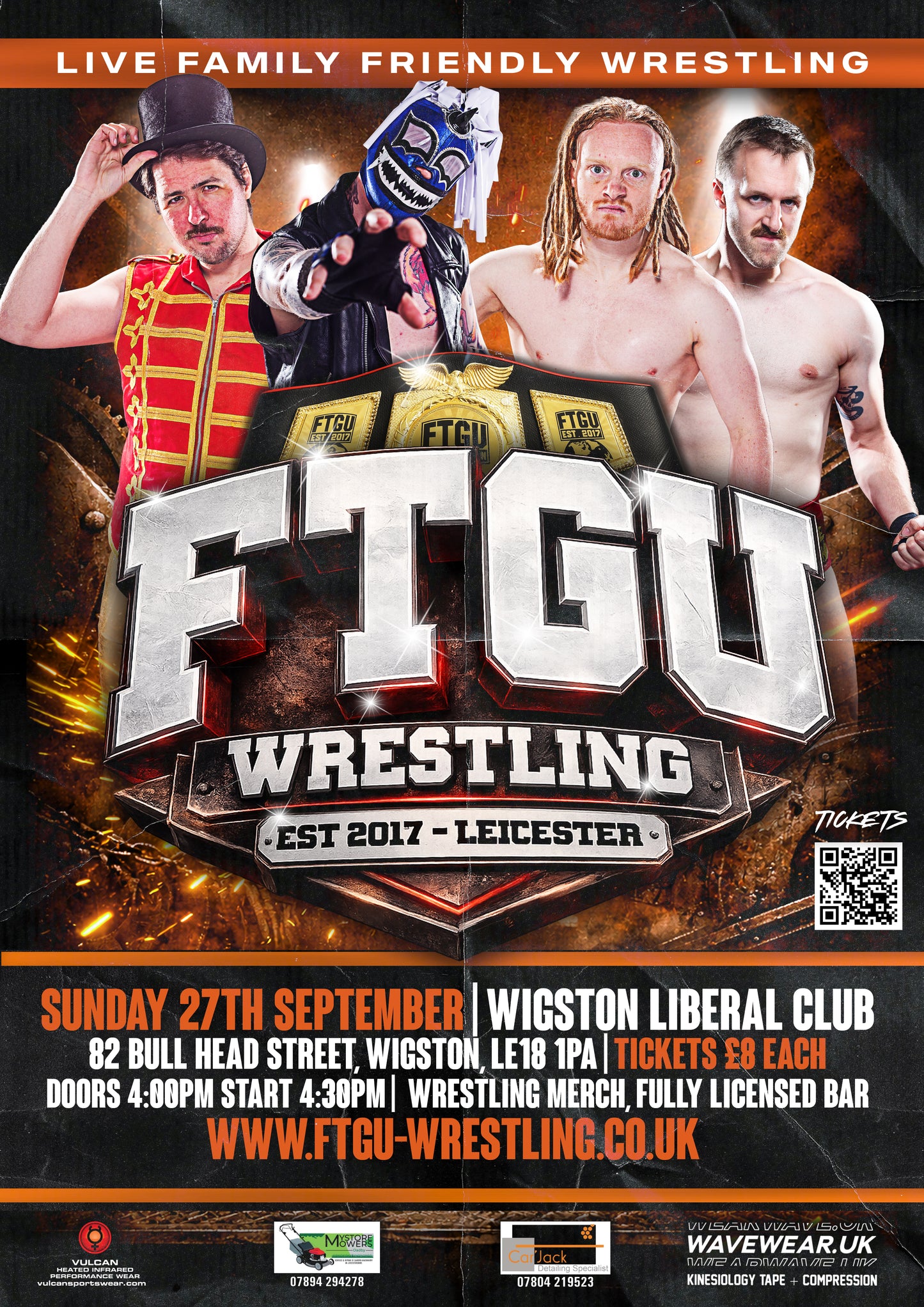 FTGU WRESTLING EVENT: WIGSTON - SUNDAY SEPTEMBER 27TH -WIGSTON LIBERAL CLUB 2026