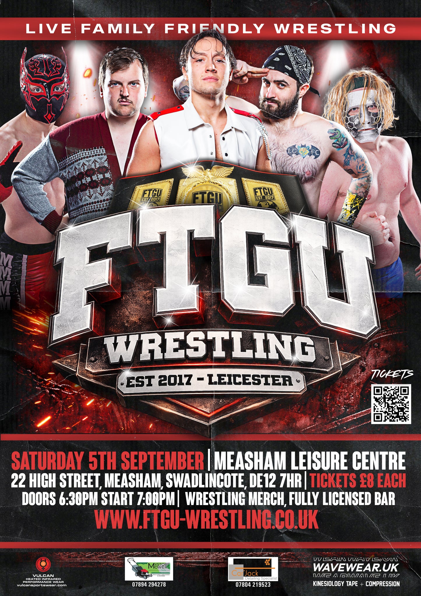 FTGU WRESTLING EVENT: MEASHAM - SATURDAY SEPTEMBER 5TH - MEASHAM LEISURE CENTRE