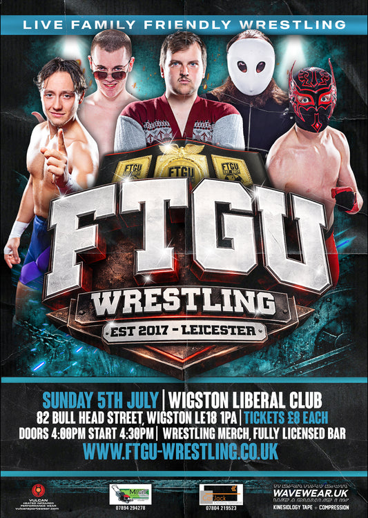 FTGU WRESTLING EVENT: WIGSTON - SUNDAY JULY 5TH -WIGSTON LIBERAL CLUB 2026